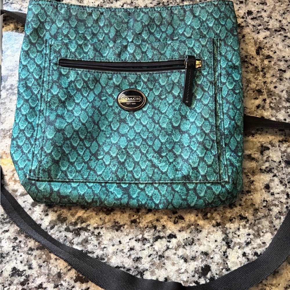 Coach Aqua Patterned Crossbody Bag